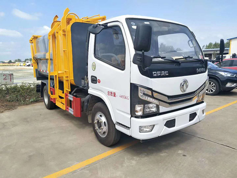 國六東風多利卡掛桶式垃圾車